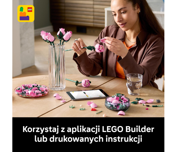 LEGO BOTANICALS 10374 Bukiet różowych róż - 1473598 - zdjęcie 14